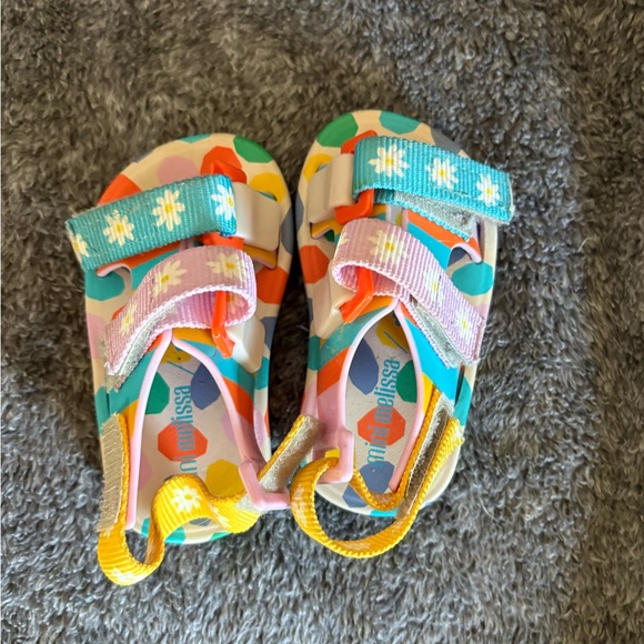 Mini Melissa Other - Mini Melissa Multicolor Kids Sandals with Daisy Straps